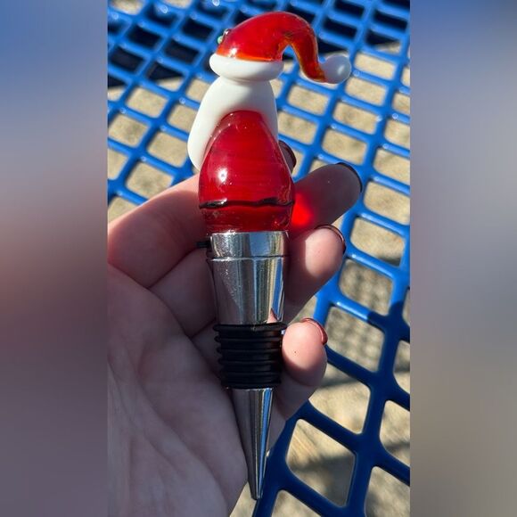 PIER 1 Bottle Stopper LED Light Up Santa Claus Changing Lights Christmas - Picture 7 of 11